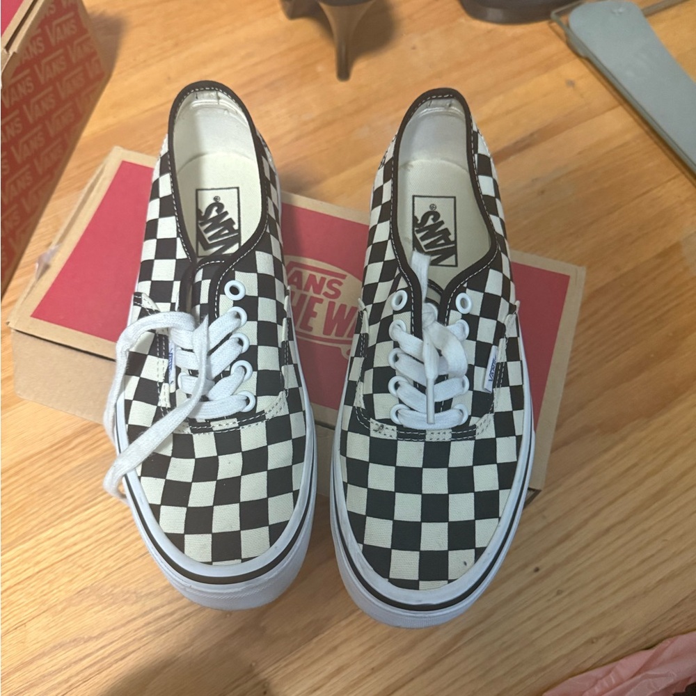 Vans Black and White Checkerboard Shoes